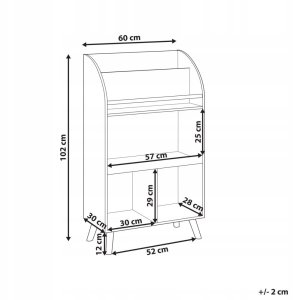 Beliani Regał 3 półki jasnozielony LILOET 8