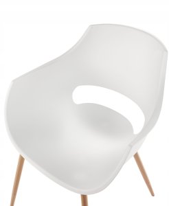 Beliani Zestaw 4 krzeseł do jadalni MILLERS Biały 7