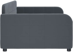 vidaXL Sofa z funkcją spania, ciemnoszara, 90x190 cm, aksamit 4