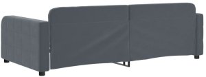 vidaXL Sofa z funkcją spania, ciemnoszara, 90x190 cm, aksamit 5