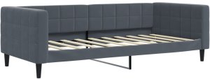 vidaXL Sofa z funkcją spania, ciemnoszara, 90x190 cm, aksamit 2