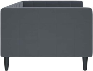 vidaXL Sofa z funkcją spania, ciemnoszara, 90x190 cm, aksamit 4