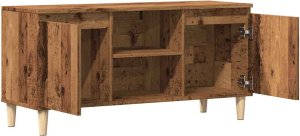 vidaXL Szafka pod TV, stare drewno, 102x35x50 cm 9