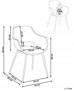 Beliani Zestaw 4 krzeseł do jadalni MILLERS Czarny 3