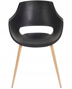 Beliani Zestaw 4 krzeseł do jadalni MILLERS Czarny 4