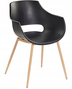 Beliani Zestaw 4 krzeseł do jadalni MILLERS Czarny 6