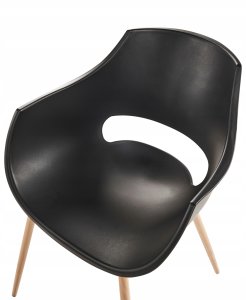 Beliani Zestaw 4 krzeseł do jadalni MILLERS Czarny 7