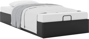 vidaXL Rama łóżka otomana bez materaca czarna 80x200 cm 4