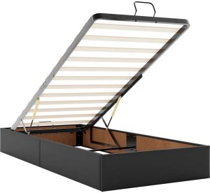 vidaXL Rama łóżka otomana bez materaca czarna 80x200 cm 9