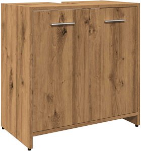 vidaXL Szafka pod umywalkę, dąb artisan, 60x33x60 cm 2