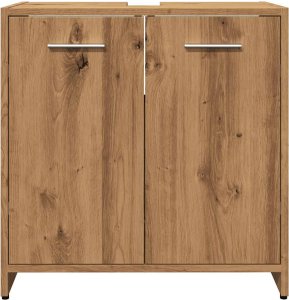 vidaXL Szafka pod umywalkę, dąb artisan, 60x33x60 cm 5