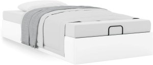 vidaXL Rama łóżka otomana bez materaca biała 90x200 cm 4