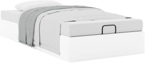 vidaXL Rama łóżka otomana bez materaca biała 90x200 cm 5