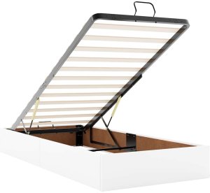 vidaXL Rama łóżka otomana bez materaca biała 90x200 cm 10