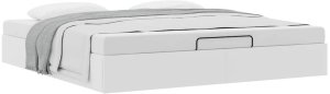 vidaXL Rama łóżka otomana bez materaca biała 160x200 cm 5