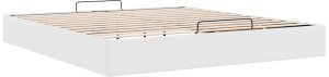 vidaXL Rama łóżka otomana bez materaca biała 160x200 cm 9