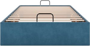 vidaXL Rama łóżka otomana bez materaca, niebieska, 90x190 cm, aksamit 7