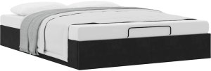 vidaXL Rama łóżka otomana bez materacem, czarna, 140x200 cm, aksamit 5