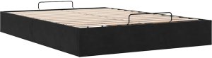 vidaXL Rama łóżka otomana bez materacem, czarna, 140x200 cm, aksamit 6