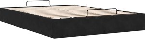 vidaXL Rama łóżka otomana bez materacem, czarna, 140x200 cm, aksamit 9