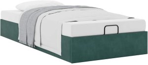 vidaXL Rama łóżka otomana bez materaca, zielona, 90x200 cm, aksamit 5