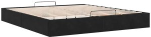 vidaXL Rama łóżka otomana bez materacem, czarna, 160x200 cm, aksamit 9