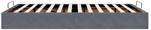 vidaXL Rama łóżka otomana bez materacem, szara, 140x200 cm, aksamit 8