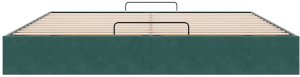 vidaXL Rama łóżka otomana bez materacem, zielona, 160x200 cm, aksamit 7