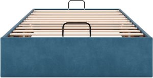 vidaXL Rama łóżka otomana bez materaca, niebieska, 90x200 cm, aksamit 7
