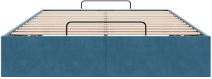 vidaXL Rama łóżka otomana bez materaca, niebieska, 120x200 cm, aksamit 7