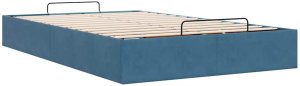 vidaXL Rama łóżka otomana bez materaca, niebieska, 120x200 cm, aksamit 9