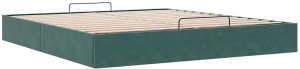 vidaXL Rama łóżka otomana bez materacem, zielona, 200x200 cm, aksamit 6