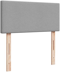 vidaXL Rama łóżka otomana z materacem, jasnoszara, 90x190 cm, tkanina 9