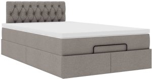 vidaXL Rama łóżka otomana z materacem, taupe, 120x200 cm, tkanina (3311536 VidaXL) 6