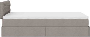 vidaXL Rama łóżka otomana z materacem, taupe, 120x200 cm, tkanina (3311536 VidaXL) 10