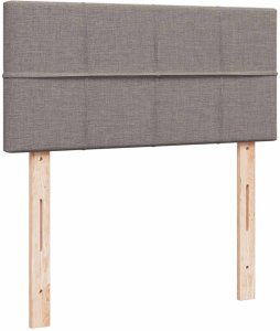 vidaXL Łóżko otomana z materacem, taupe, 90x200 cm, tkanina 9