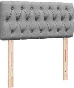 vidaXL Łóżko otomana z materacem, jasnoszare, 100x200 cm, tkanina 9