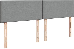 vidaXL Łóżko otomana z materacem, jasnoszare, 160x200 cm, tkanina 9