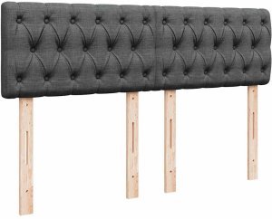 vidaXL Łóżko otomana z materacem, ciemnoszare, 140x200 cm, tkanina 9