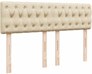 vidaXL Łóżko otomana z materacem, kremowe, 140x200 cm, tkanina 9