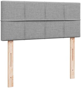 vidaXL Łóżko otomana z materacem, jasnoszare, 120x200 cm, tkanina 9