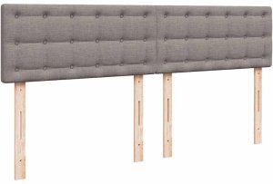 vidaXL Rama łóżka otomana z materacem, taupe, 200x200 cm, tkanina 9