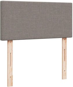vidaXL Łóżko otomana z materacem i LED, taupe, 90x200 cm, tkanina 10