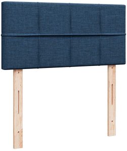 vidaXL Otomana Łóżko z Materacem i LED Niebieski 90x200 cm Tkanina 10