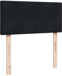 vidaXL Rama łóżka otomana z materacem, czarna, 90x200 cm, aksamit 8