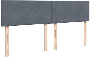 vidaXL Rama łóżka otomana z materacami, szara, 200x200 cm, aksamit 8