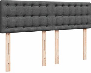 vidaXL Łóżko otomana z materacem i diodami LED ciemnoszare 140x200 cm 10