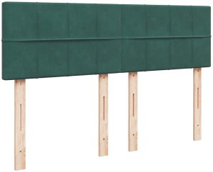 vidaXL Rama łóżka otomana z materacem, zielona, 140x190 cm, aksamit 8