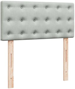 vidaXL Rama łóżka otomana z materacem, szara, 90x200 cm, aksamit 10