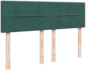 vidaXL Rama łóżka otomana z materacem, zielona, 140x200cm, aksamit 8